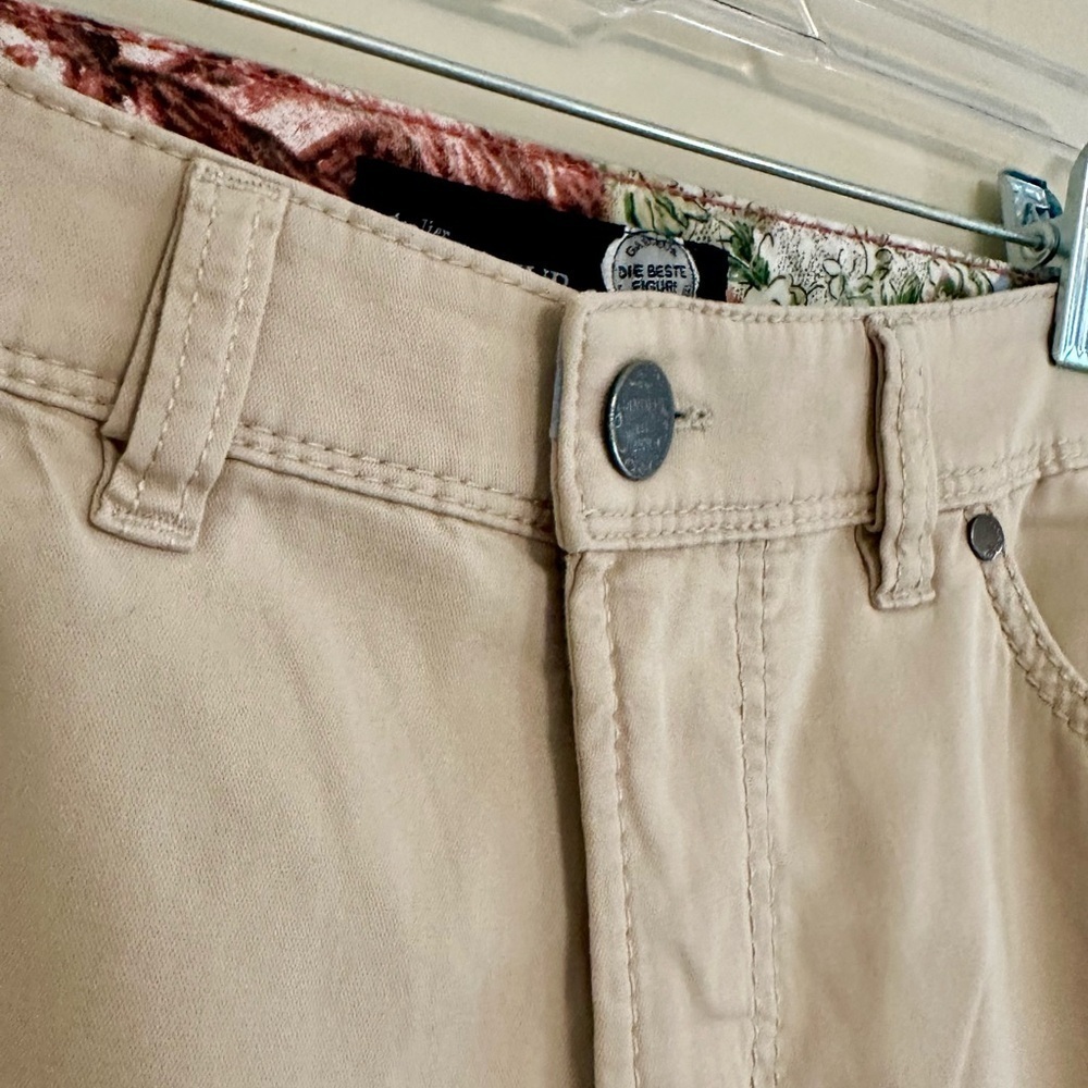 Atelier Gardeur NEVIO-8 Pants Mens 35/34 Regular Fit Beige Printed Lining - Picture 4 of 16
